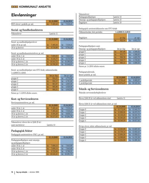 Lønmagasin 2009: Kommunalt ansatte - FOA