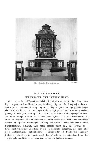 HØSTERKØB KIRKE Kirken er opført 1907—08 ... - Danmarks Kirker