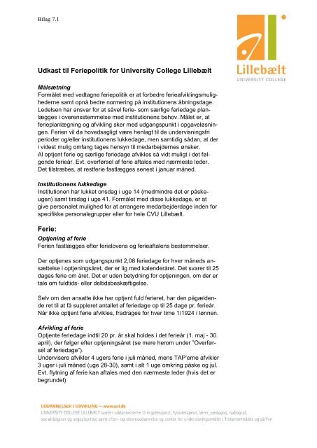 It-faciliteter - University College Lillebælt
