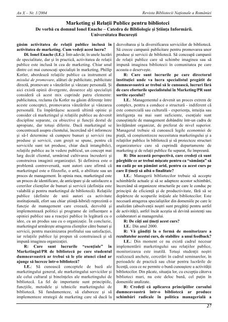 Nr. 1/2004 - Biblioteca Nationala a Romaniei