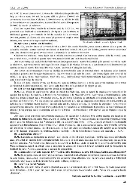 Nr. 1/2004 - Biblioteca Nationala a Romaniei