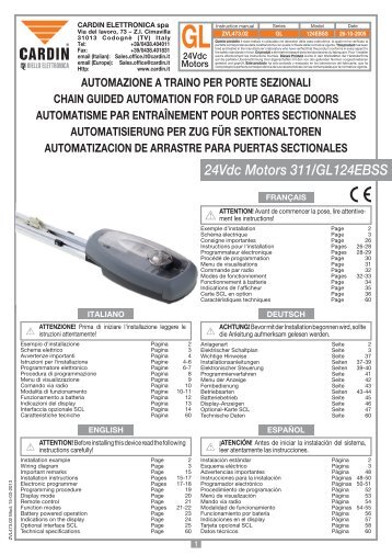 24Vdc Motors 311/GL124EBSS - Cardin Elettronica