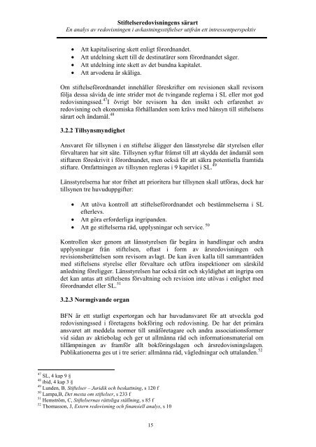 Stiftelseredovisningens särart - Ekonomihögskolan - Mälardalens ...