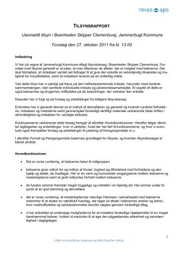Revs tilsynsrapport Skipper Clementsvej 27.10.11 - Jammerbugt ...