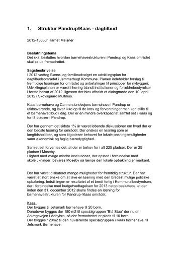 1. Struktur Pandrup/Kaas - dagtilbud - Jammerbugt Kommune