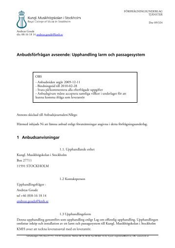 UMEÅ UNIVERSITETPlanering och Budget ... - Kmh