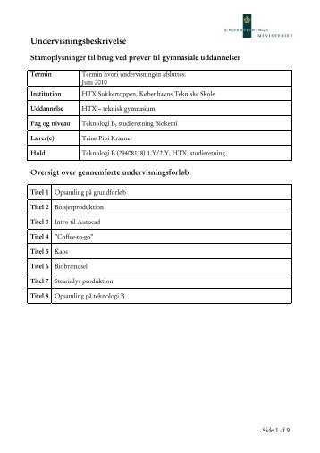 Teknologi B 1Y 2009-2010.pdf - Københavns Tekniske Skole