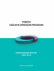 türkiye sağlıkta dönüşüm programı değerlendirme raporu (2003-2010)