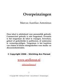Overpeinzingen (pdf) - Ars Floreat