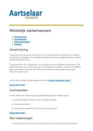 Wettelijk samenwonen - Gemeente Aartselaar