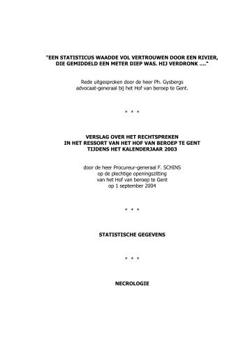 Verslag over het rechtspreken Gent 01/09/2004 - Openbaar Ministerie