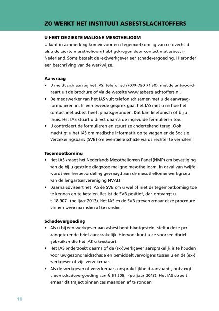 Algemeen Informatieboekje IAS - Instituut Asbestslachtoffers