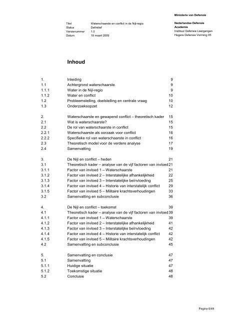 Waterschaarste en conflict in de Nijl-regio - ProDef