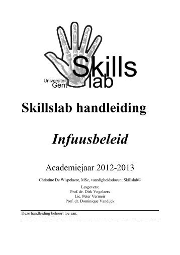 Infuusbeleid - Skillslab