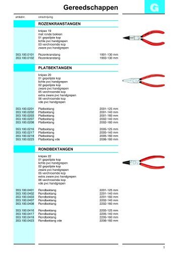 Download hier de catalogus Gereedschappen - Campie