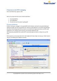 Overzicht Projectenmodule en de BTW - Simar automatisering bv