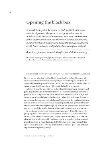 Opening the black box - CDA