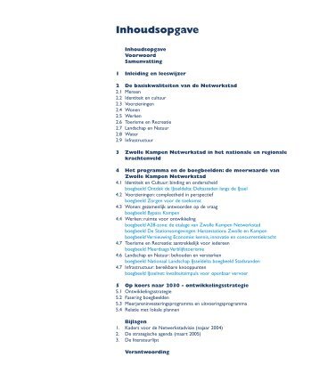 Netwerkstadvisie 2030 - Zwolle Kampen Netwerkstad