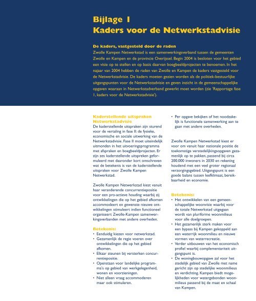 Netwerkstadvisie 2030 - Zwolle Kampen Netwerkstad