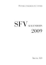 SFV-KALENDERN - Svenska folkskolans vänner