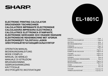 EL-1801C Operation-Manual GB - Sharp