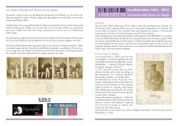 Les Misérables 1862-2012 - Koninklijke Bibliotheek van België