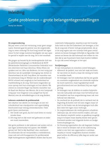 Zorgspecial - Nederlandse Bond voor Pensioenbelangen