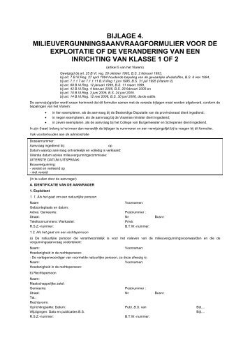 Milieuvergunning klasse 1 (pdf) - Wevelgem