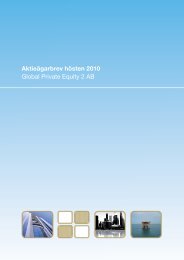 Aktieägarbrev hösten 2010 Global Private Equity 2 AB - Obligo ...