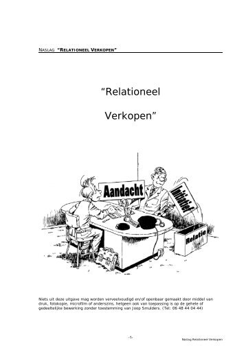 RelationeelVerkopen - Aan de Basis