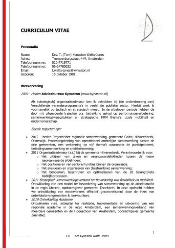 curriculum vitae downloaden
