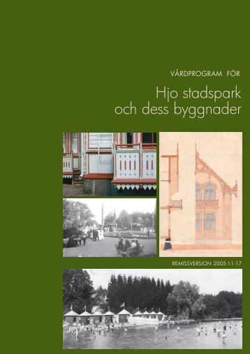 Hjo stadspark och dess byggnader