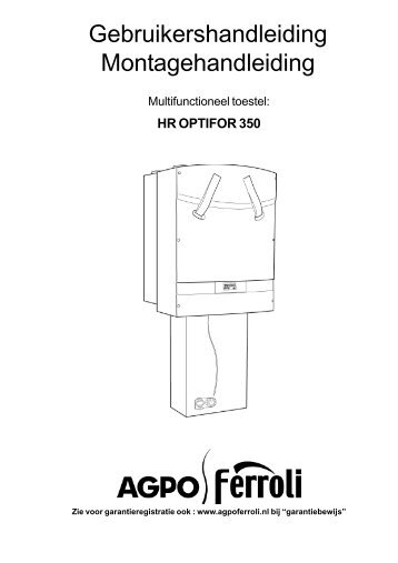 Ferroli handleiding HR OPTIFOR 350.pdf - Coster Warmte Techniek