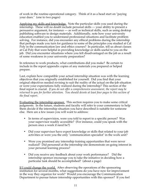 Internship Guidelines and Procedures Manual - Cal Poly Pomona