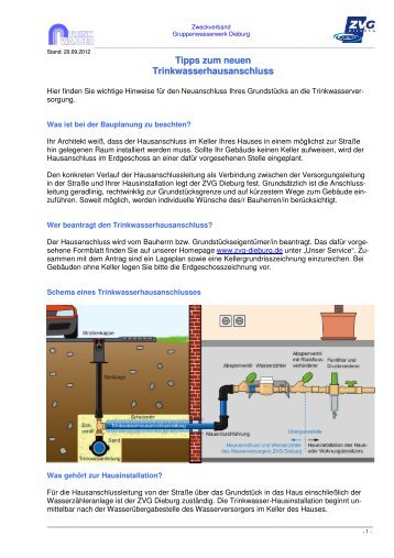 Tipps zum Hausanschluss - Zweckverband Gruppenwasserwerk ...
