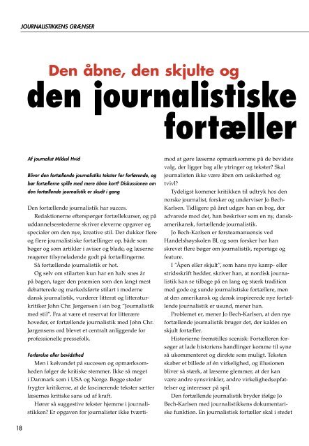 Grænser for journalistik, december 2008.pdf - Avisen i Undervisningen