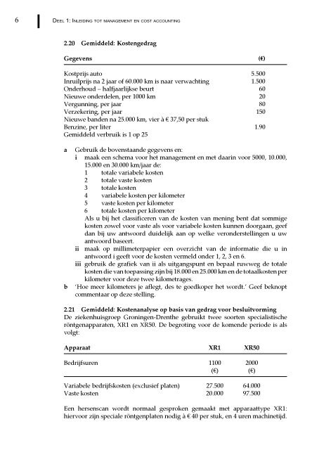 Management en cost accounting