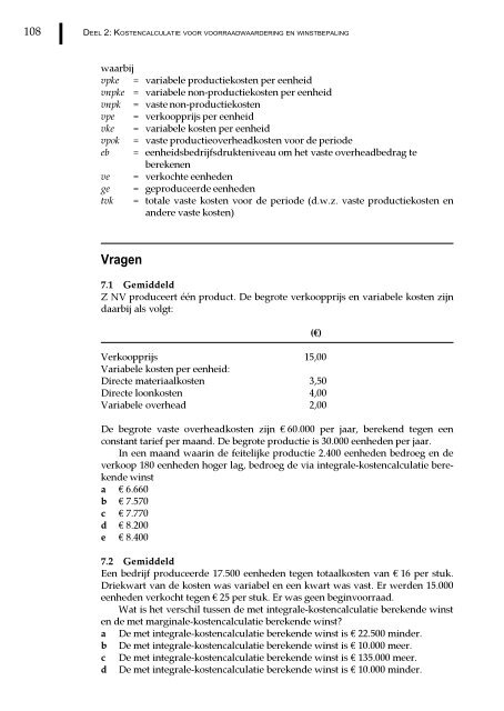 Management en cost accounting