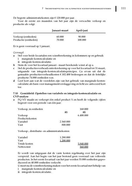 Management en cost accounting