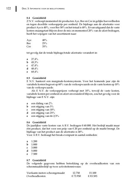 Management en cost accounting