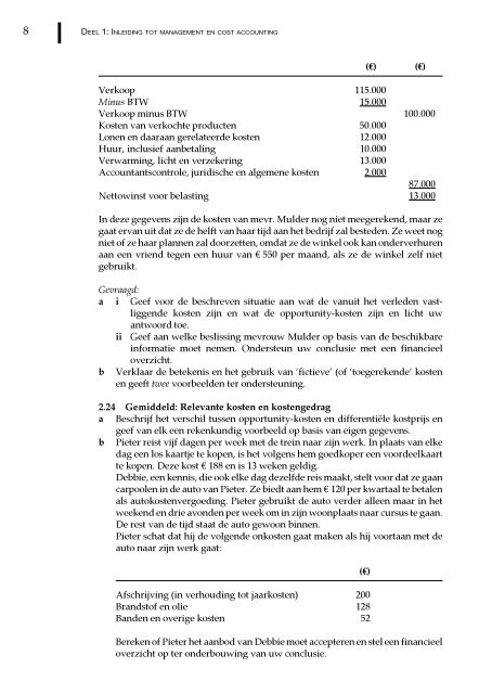 Management en cost accounting