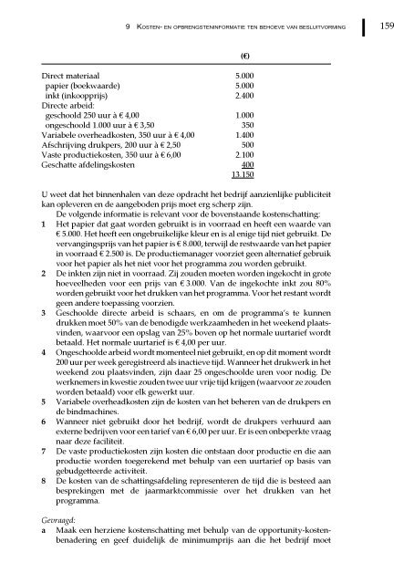 Management en cost accounting