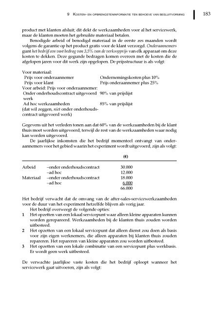 Management en cost accounting