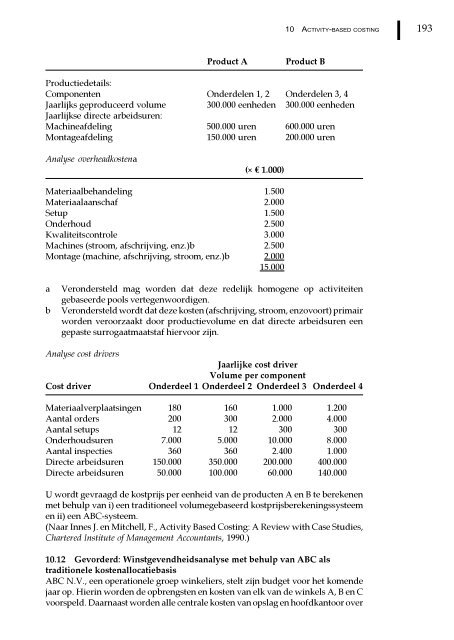 Management en cost accounting