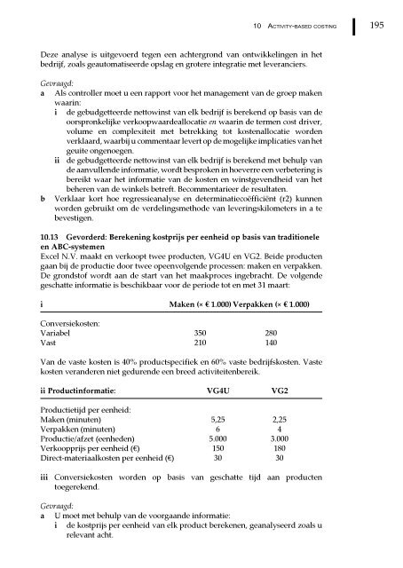 Management en cost accounting