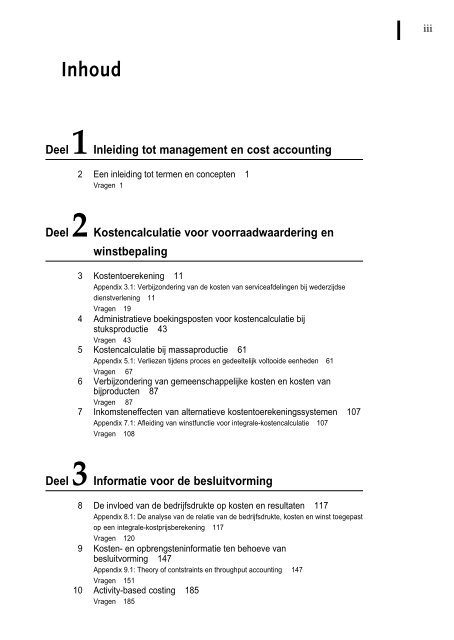 Management en cost accounting