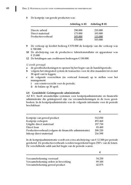 Management en cost accounting