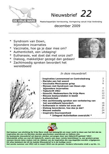 Nieuwsbrief 22 (dec 2009) - Marieke de Vrij