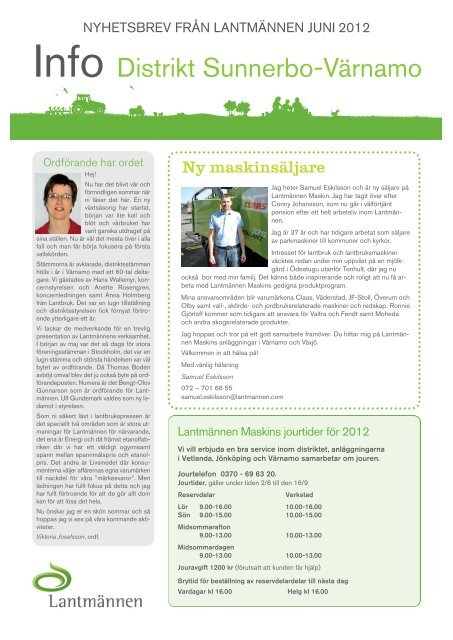 Infoblad juni 2012 - Lantmännen