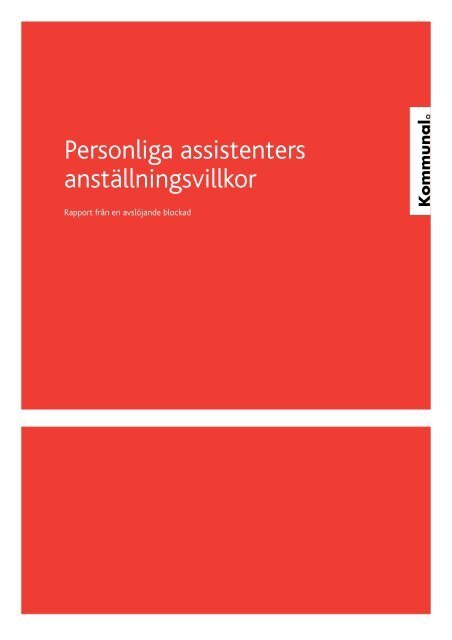 Personliga assistenters anställningsvillkor - Kommunal